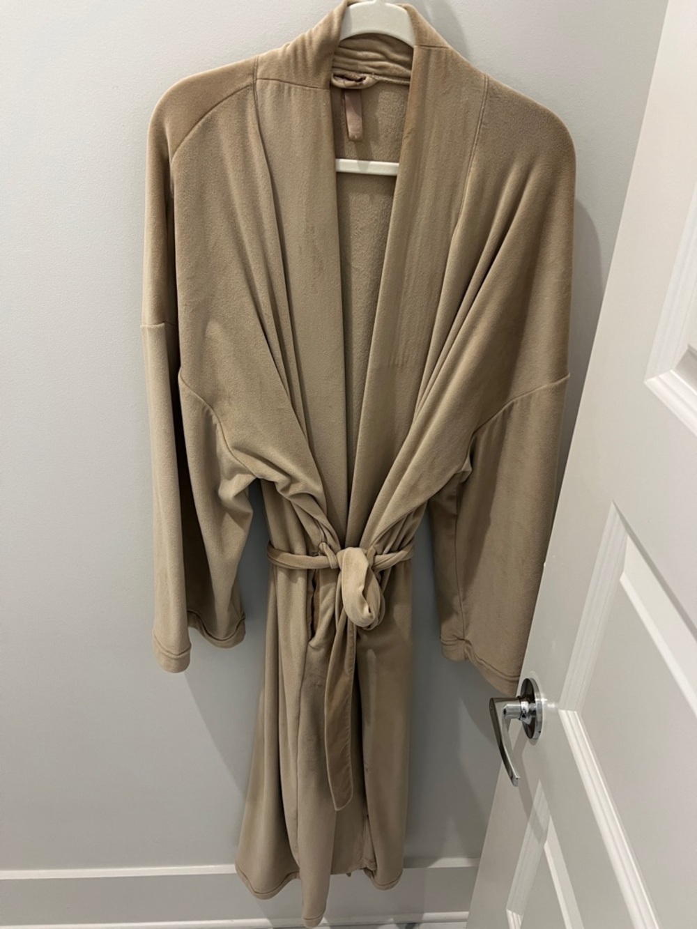 SKIMS Taupe Wrap Robe with Self Tie